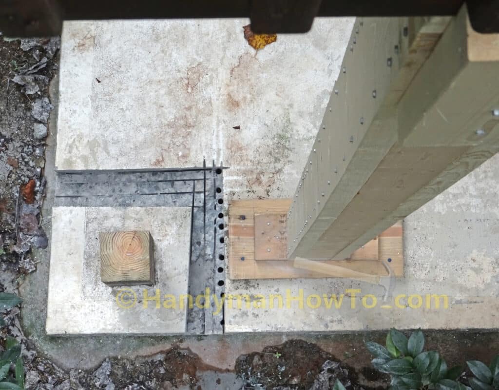 Remove Deck Post in Concrete Slab - Drill Holes