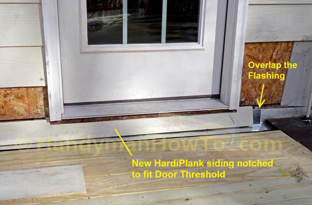Replace Wood Deck Ledger Board Flashing and HardiPlank Siding