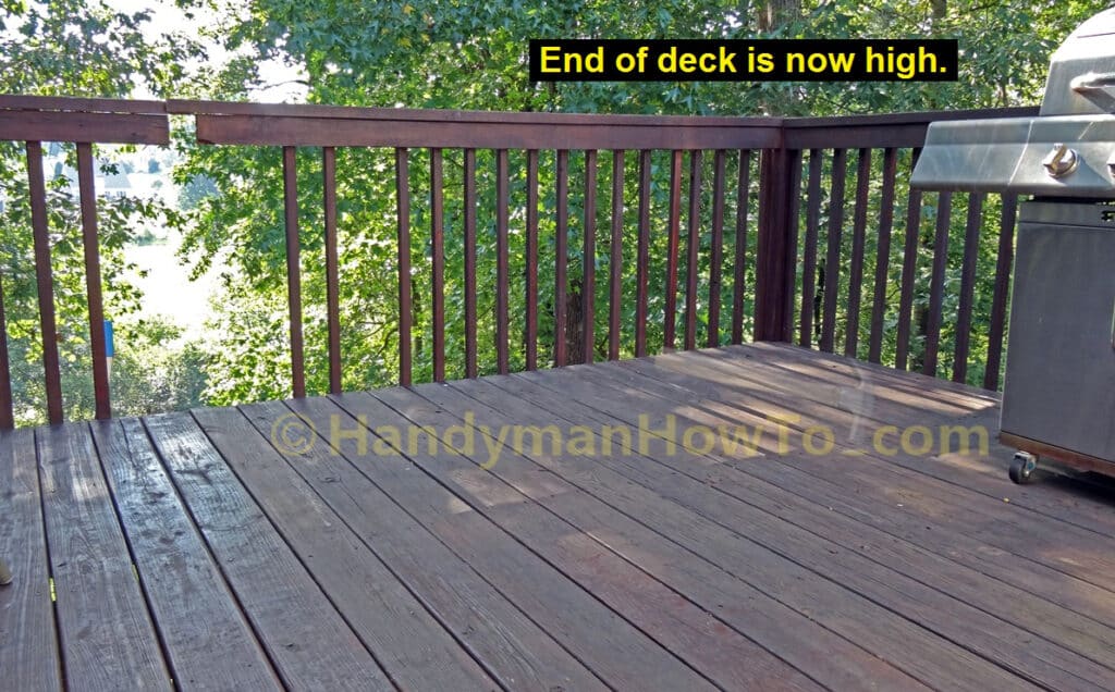 Sagging Wood Deck Repair - After Jacking