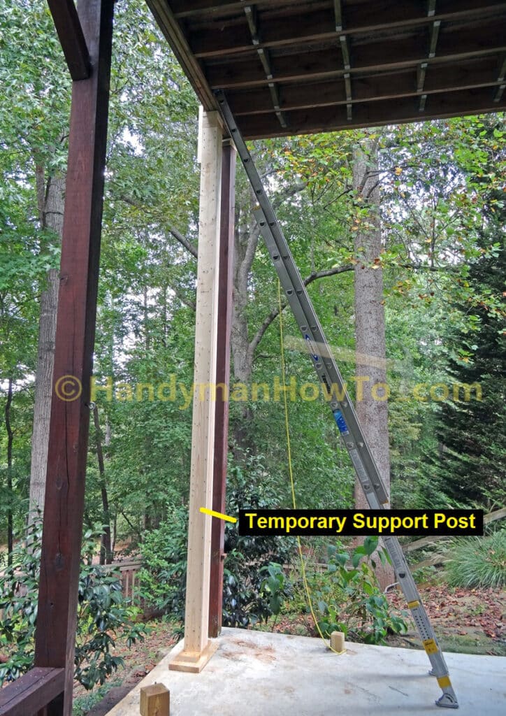 Sagging Wood Deck - Temporary Support Post