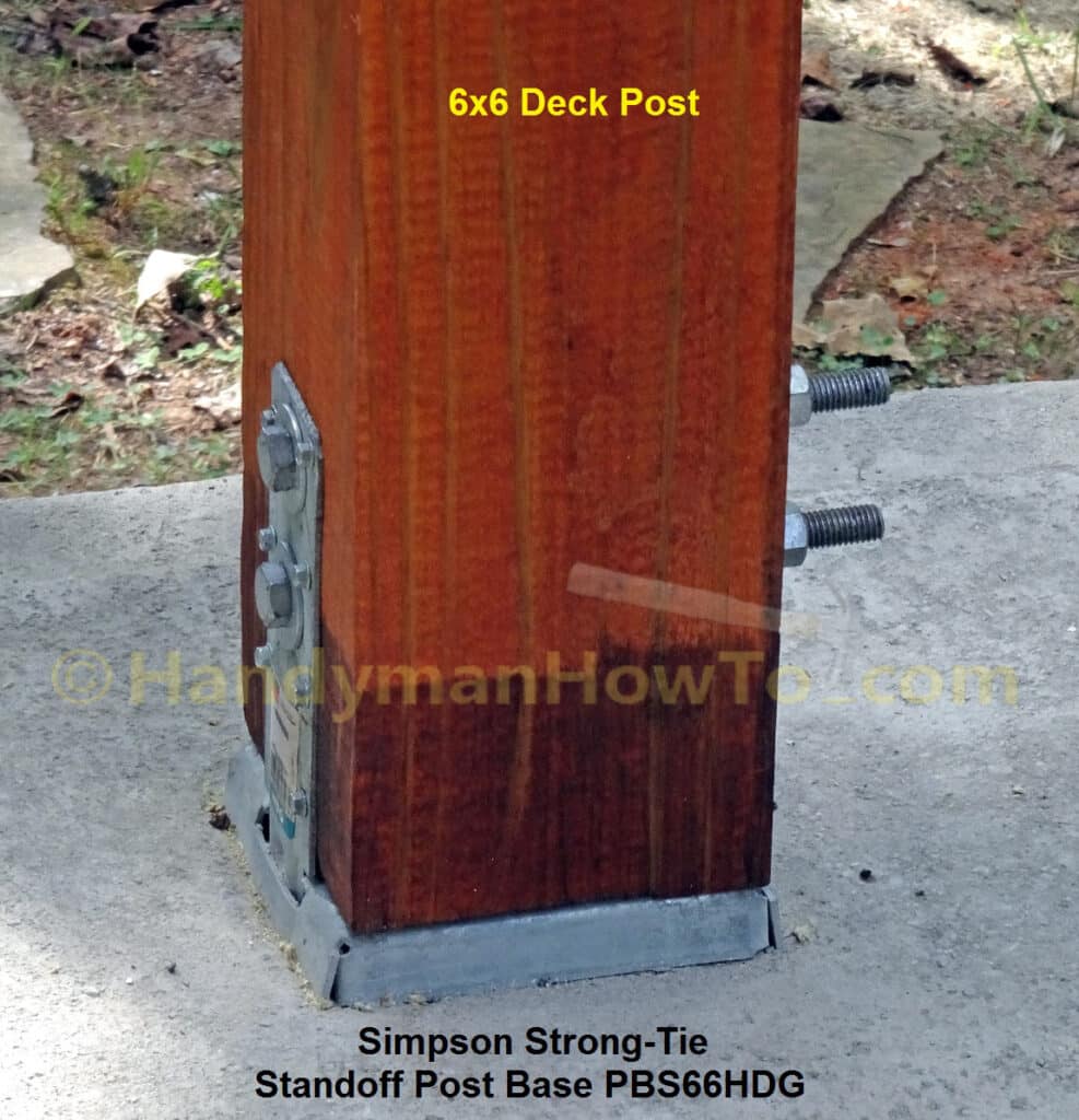 Simpson Strong-Tie Standoff Post Base PBS66HDG with Bolts