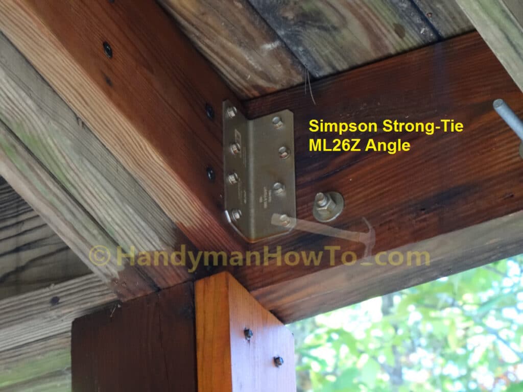 Wood Deck Repair - Simpson Strong Tie ML26Z Angle on Joists