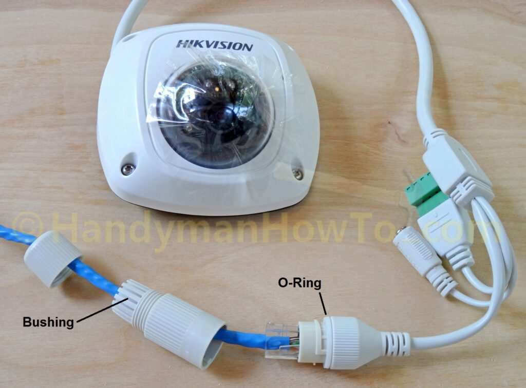 Hikvision DS-2CD2532F-IS 3MP Mini Dome Camera Ethernet Cable Connection