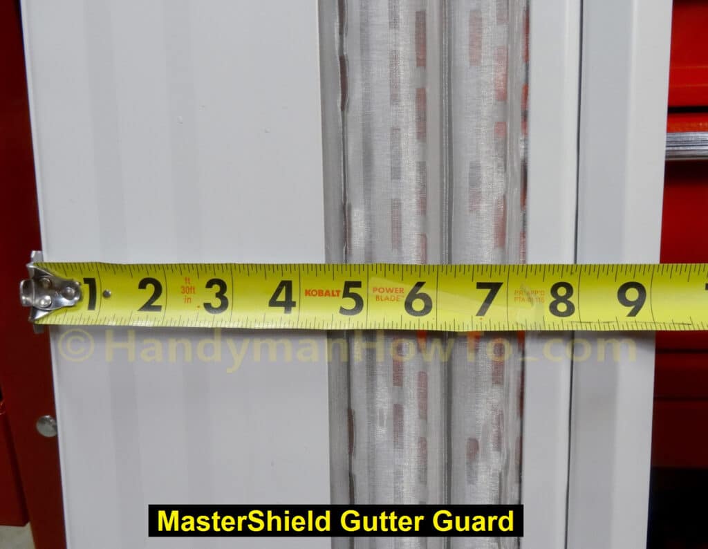 MasterShield Gutter Guard Width Measurement