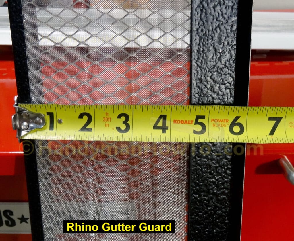 Rhino Gutter Guard Width Measurement