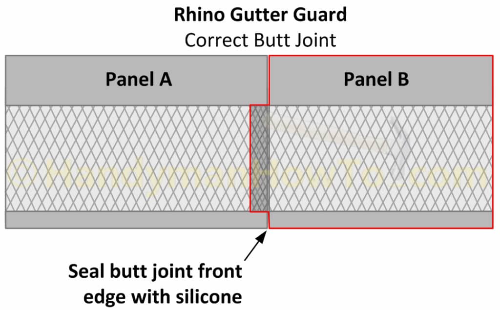 Rhino Gutter Guard - Proper Butt Joint