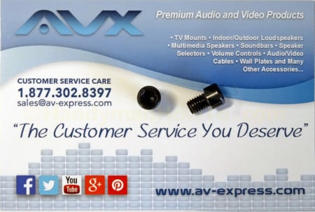 AV-Express Customer Service Card