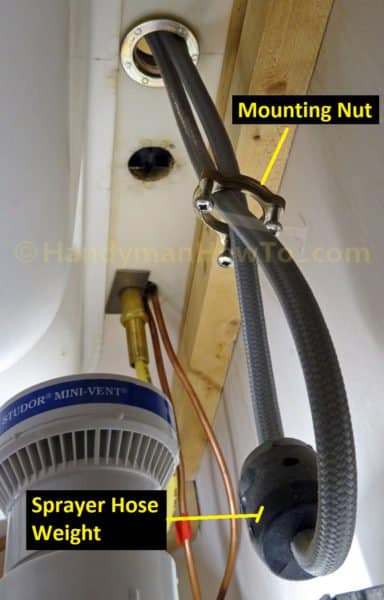Kitchen Faucet Removal - Spray Hose and Weight