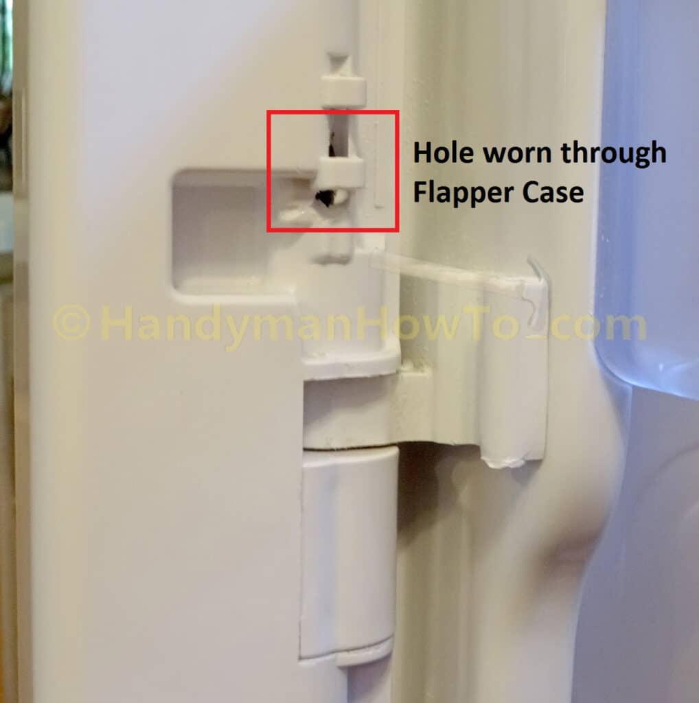 Samsung French Door Refrigerator Repair - Hole Worn in Mullion Case