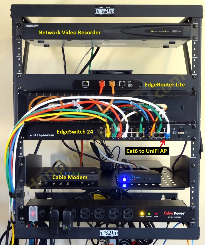 EdgeRouter Lite Home Network Wall Rack