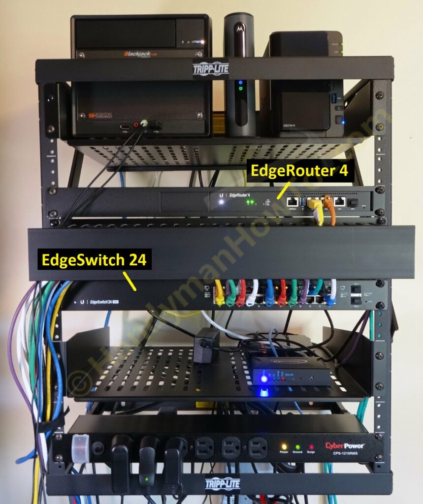EdgeRouter 4 Network Wall Rack