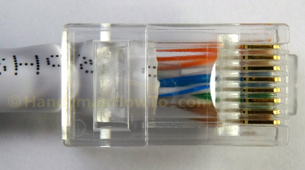 Cat6 RJ45 Ethernet Plug Wired per T568B Standard