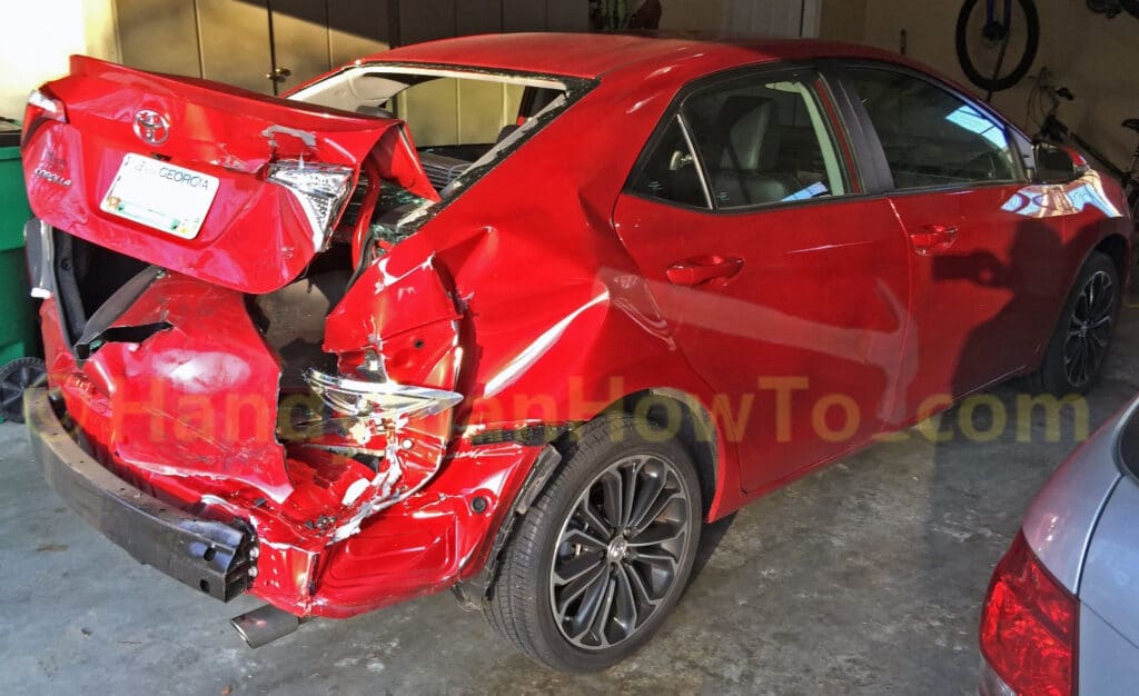 Toyota Corolla Total Loss after Rear End Collision