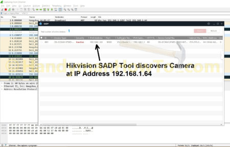 Hikvision SADP Tool Finds IP Camera