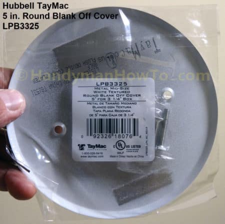 Hubble TayMac 5 in Round Blank Off Cover LPB3325