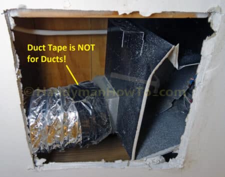 Old Bathroom Fan - Improper use of Duct Tape