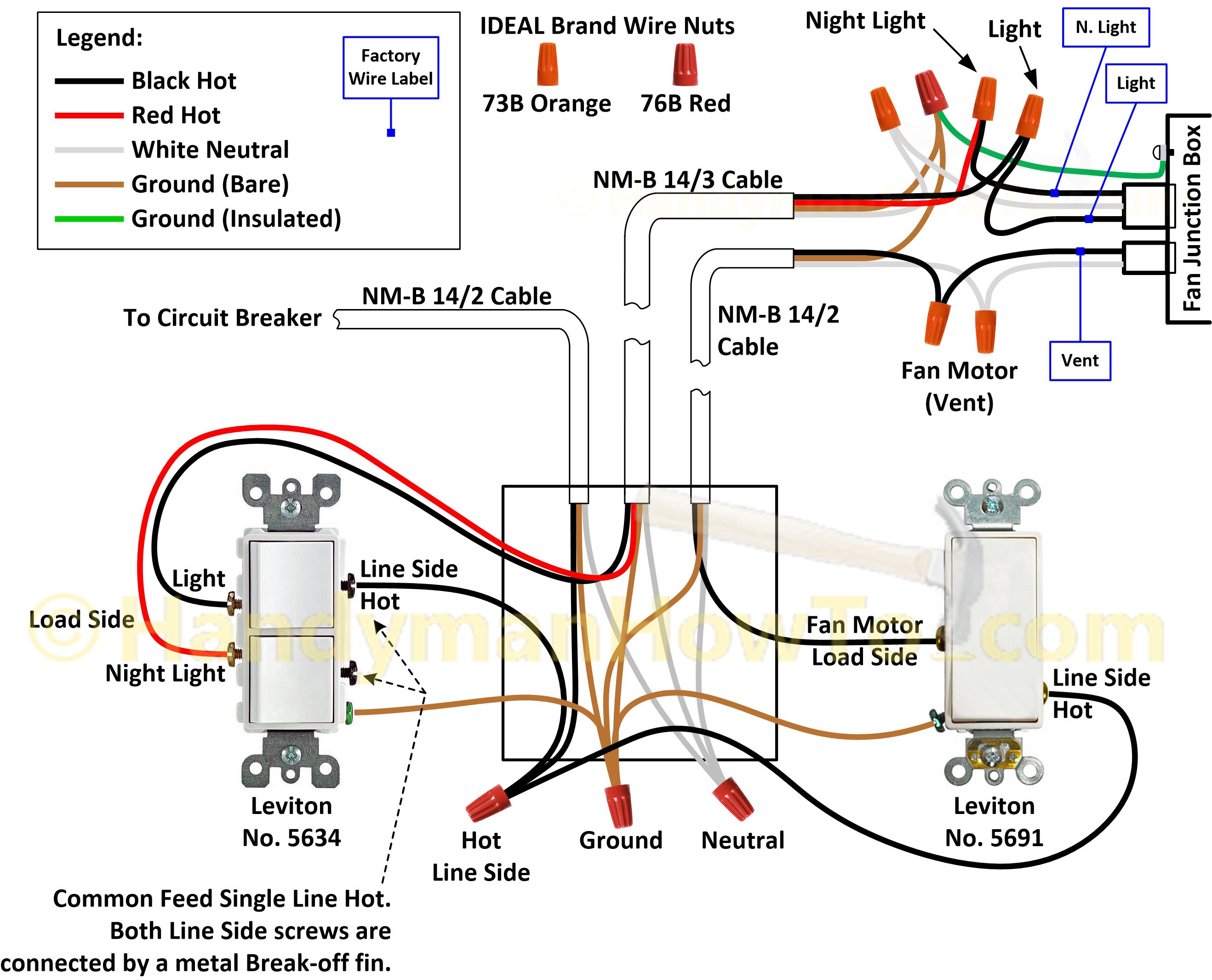 Nutone Bathroom Fan Light Wiring Diagram - Circuit Diagram ...