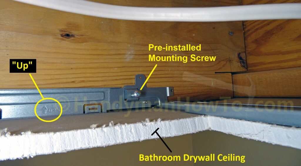 Panasonic WhisperFit EZ Fan - Old Working Installation - Insert Flex-Z Fast Mounting Bracket inside Drywall Ceiling