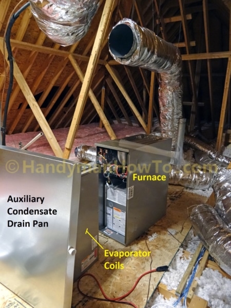 Bryant Evolution Central Air System Installation - Gas Furnace Evaporator Coils and Auxiliary Drain Pan
