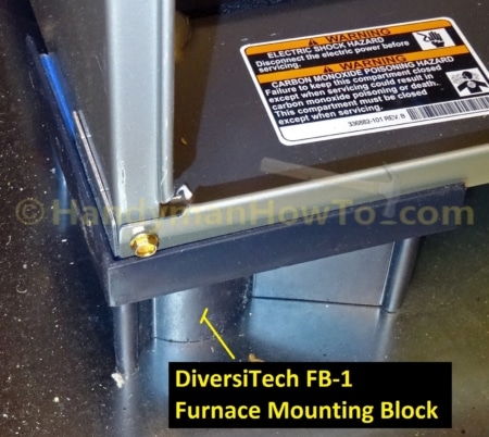 Central AC Installation - Diversitech FB-1 Furnace Mounting Block for Building Code Compliance