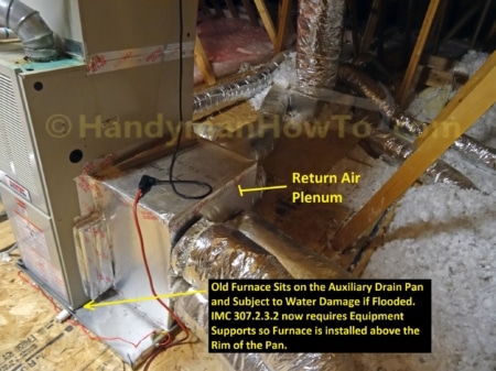 Old Central Air Handler in Attic