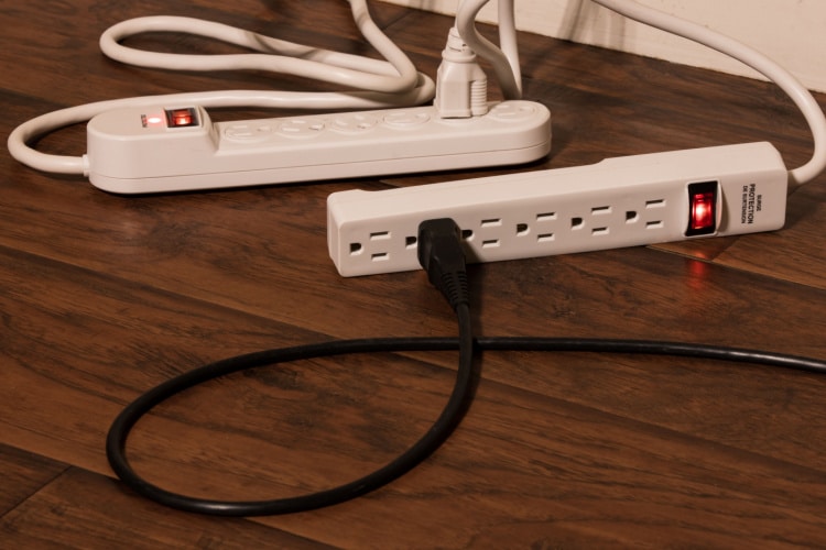  A Surge Protector Plugged Into Another Surge Protector